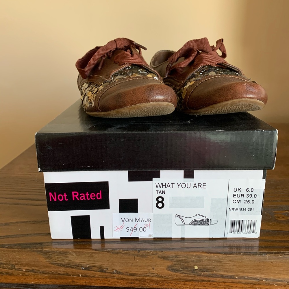 Brown Oxford Style Flats - Picture 6 of 6